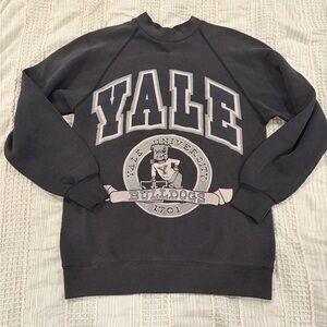 Vintage Yale Bulldogs Jerzees Sweatshirt Small USA Made 80s 90s Ivy League